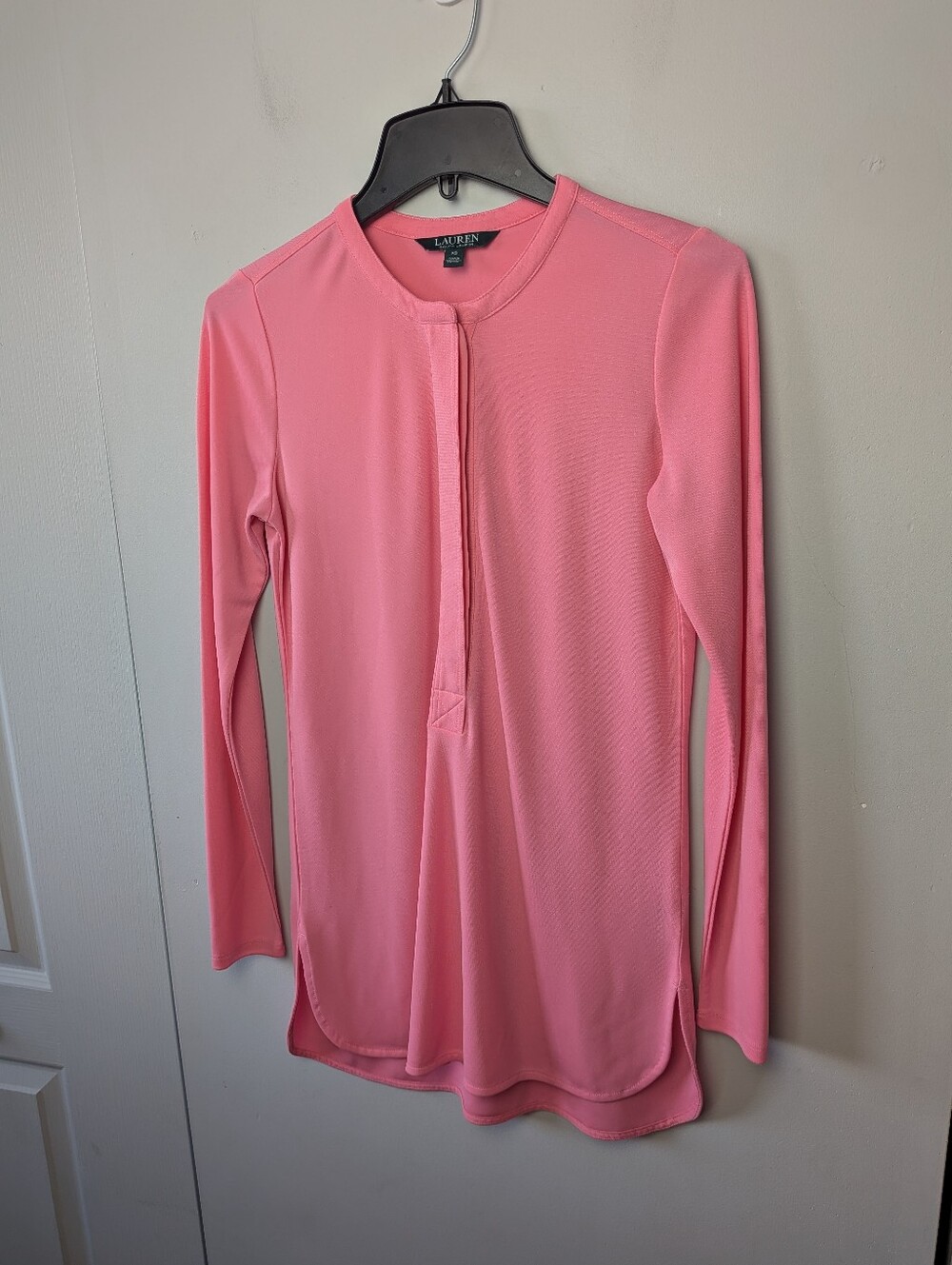 LAUREN RALPH LAUREN Blouse Women Pink Size XS Button Closure Long Sleeves